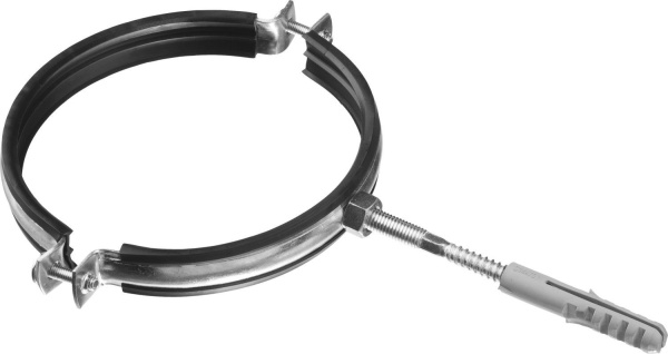 Крепление трубы  5" с резинкой и шпилькой М10 (135-143 мм)