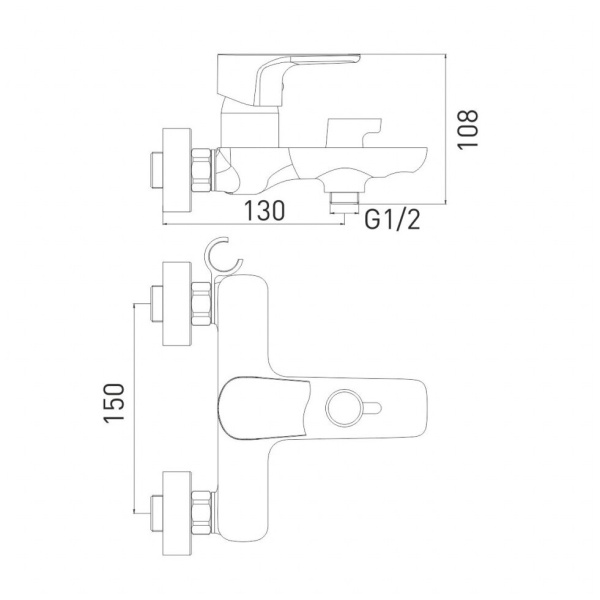Смеситель для ванны GROSS AQUA Evo 2155297С  однорычажн. хром — купить смеситель для ванны в Кургане, цены в интернет-магазине «АкваТехника»