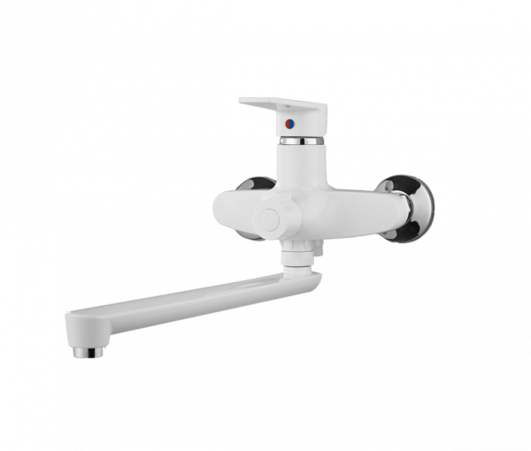 Смеситель для ванны РМС  PL6-006E  однорычажн. белый