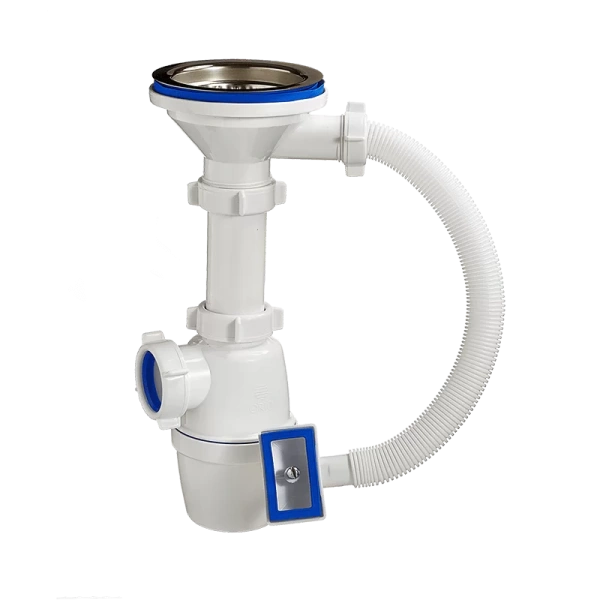 Сифон для раковины ОРИО А-4007 3 1/2"х40 с переливом для мойки ан. А0145S