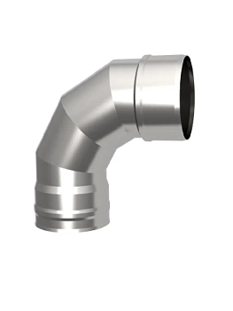 Отвод УМК 90° 130мм 1,0мм нержавеющая сталь  