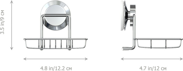 Мыльница-решётка для ванной настенная на присоске FORA "ATLANT" A034 — купить сантехнику в Кургане, цены в интернет-магазине «АкваТехника»