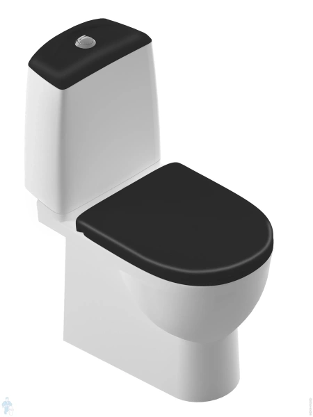 Унитаз компакт SANITA LUXE Бест Комфорт Черный S1    — купить унитаз в Кургане, цены в интернет-магазине «АкваТехника»