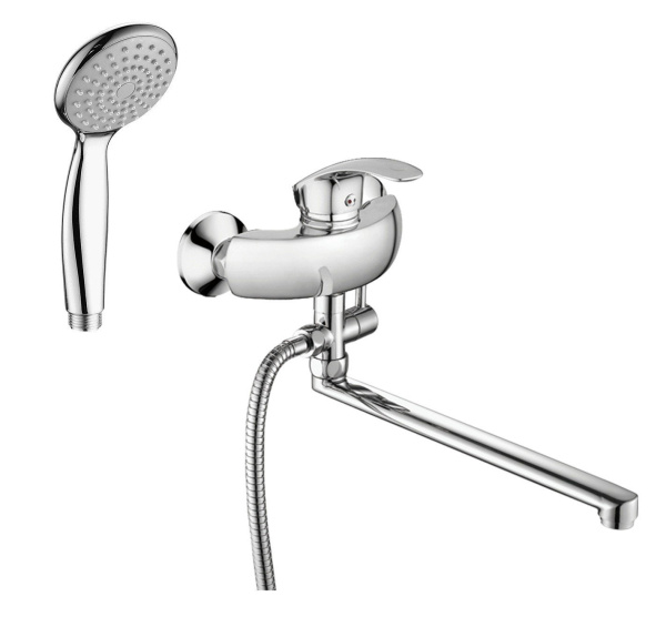 Смеситель для ванны FASHUN А2121   однорычажн. хром,длинный излив,D=40мм