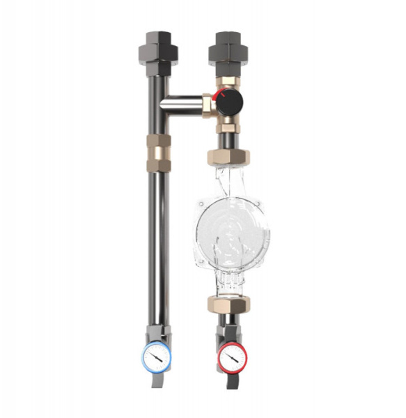 Насосная группа GIDRUSS NGSS-20C со смесителем (3/4"-90мм, ESBE VRG)