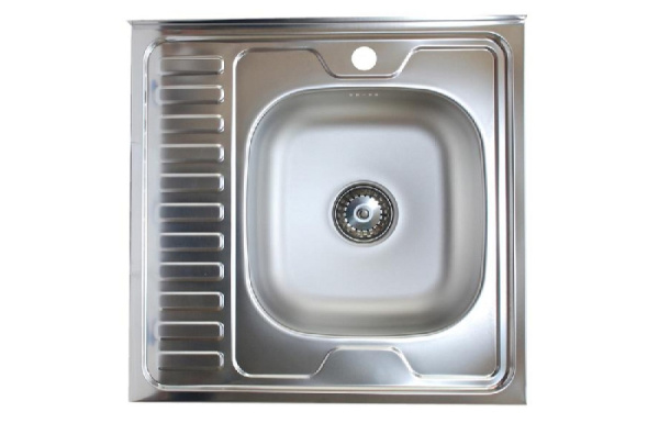 Мойка накладная VLADIKS   V-205  500*600*160(0,4) глубина 15 см правая,(б/с)