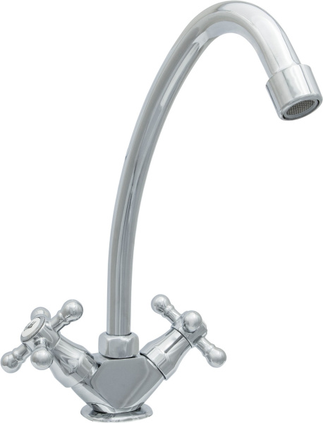 Смеситель елочка ЦС-СМ 12г Ст. К М_Крест  СМ506512.30 двухрычажный