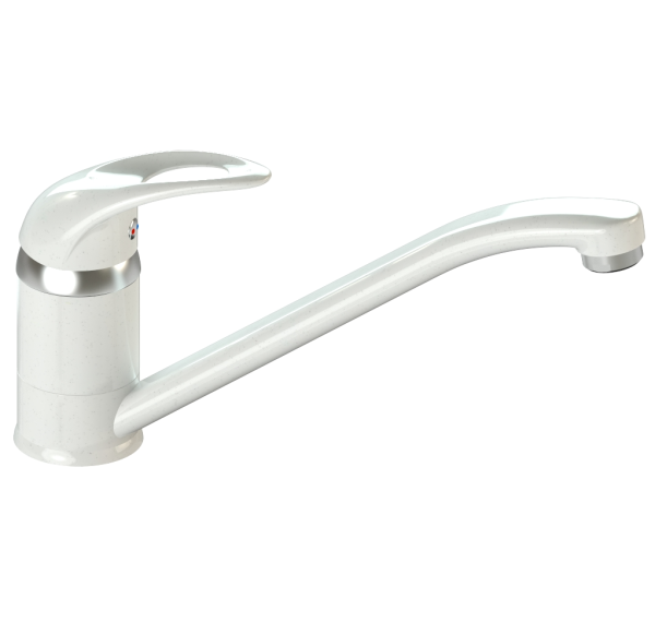 Смеситель для кухни MARRBAXX  КМ004/Q1  врезной, однорычажн. белый лёд,