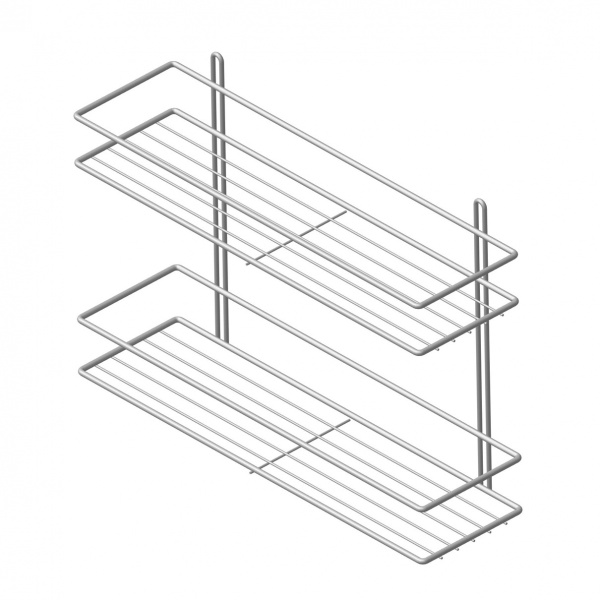 Полка прямая Proffero 2 ярусная хром гальваника П23033