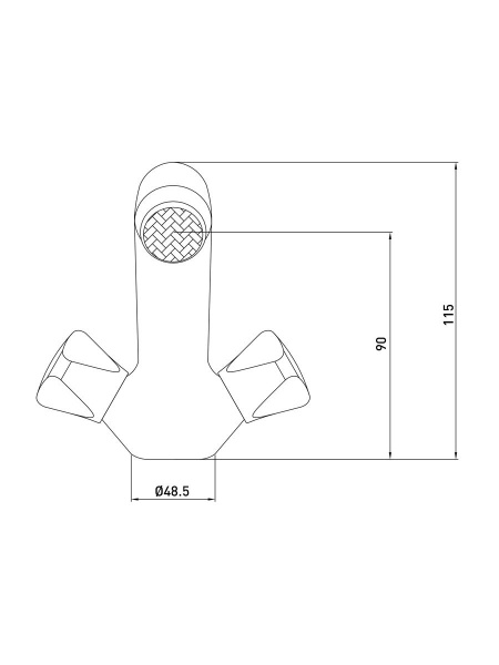 Смеситель для умывальника GROSS AQUA Trio 609029C встраиваемый двухвентильный, хром — купить смеситель в Кургане, цены в интернет-магазине «АкваТехника»