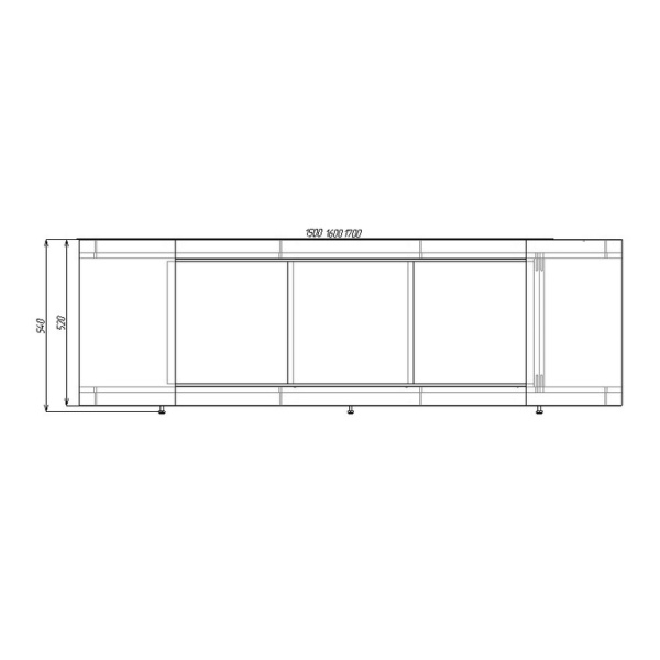 Экран для ванны  МДФ купе 1500мм белый ВИД3 — купить комплектующие для ванн в Кургане, цены в интернет-магазине «АкваТехника»