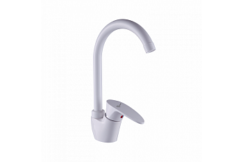 Смеситель для кухни FASHUN  PL4105-8   хром,D=35мм,белый 