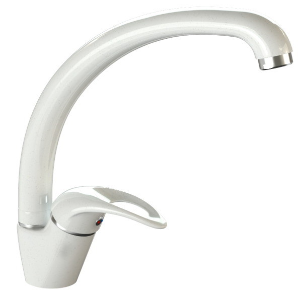 Смеситель для кухни MARRBAXX  KM008/Q1  врезной, однорычажн. белый лёд,