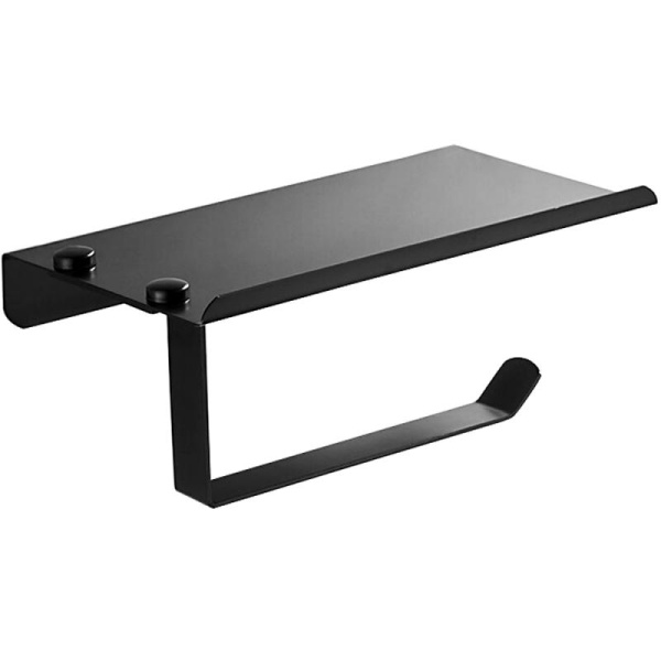 Держатель LEDEME для туалетной бумаги c полкой, черный L5503-4 — купить сантехнику в Кургане, цены в интернет-магазине «АкваТехника»