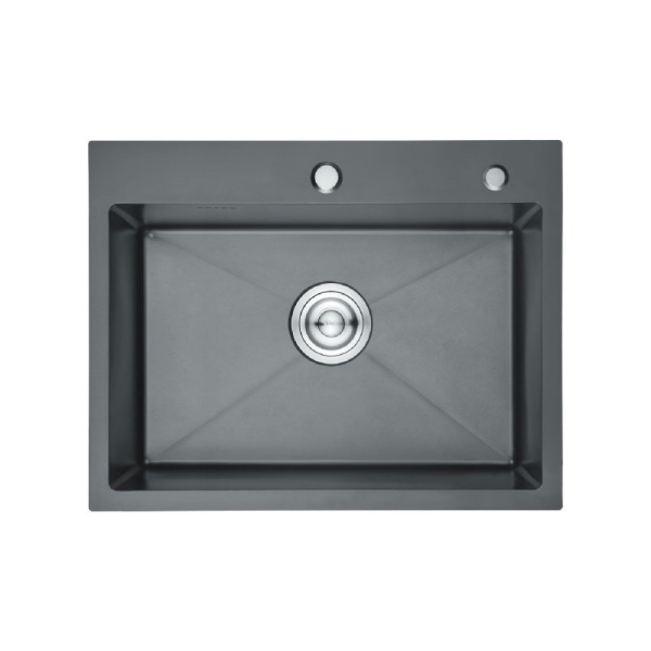Мойка врезная Gerhans  прямоугольная/врезная RK36045  600*450 (1 мм) глубина 220мм сифон