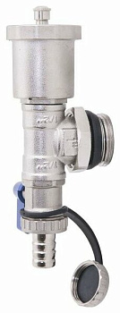 Тройник коллекторный со сливным клапаном и воздухоотводчиком Gappo G435.06 1" комплект из 2х шт