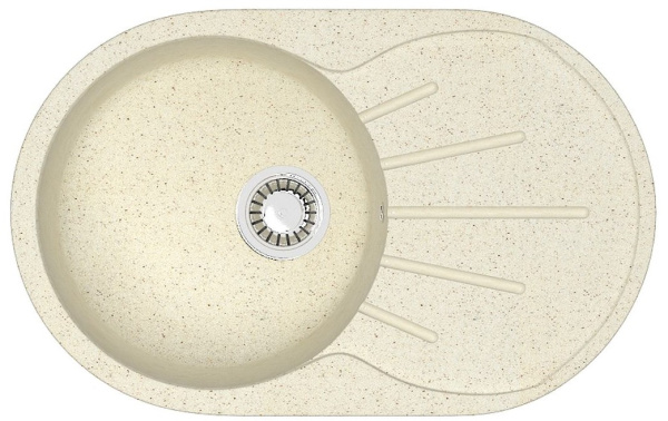 Мойка врезная    AGATA 110/Q2 бежевая 730*450*215 матовая из искуственного камня