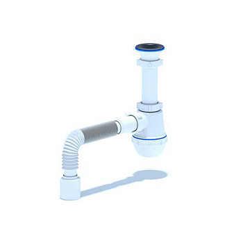 Сифон для раковины АНИ ПЛАСТ ГРОТ А0115 1/2х40 с гофрой 