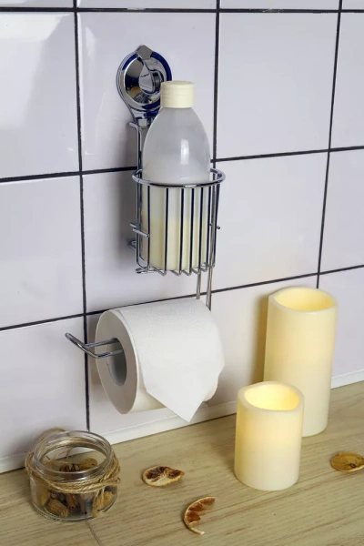 Держатель для туалетной бумаги и освежителя Delphinium BI-3105 на присоске А18-586 — купить сантехнику в Кургане, цены в интернет-магазине «АкваТехника»