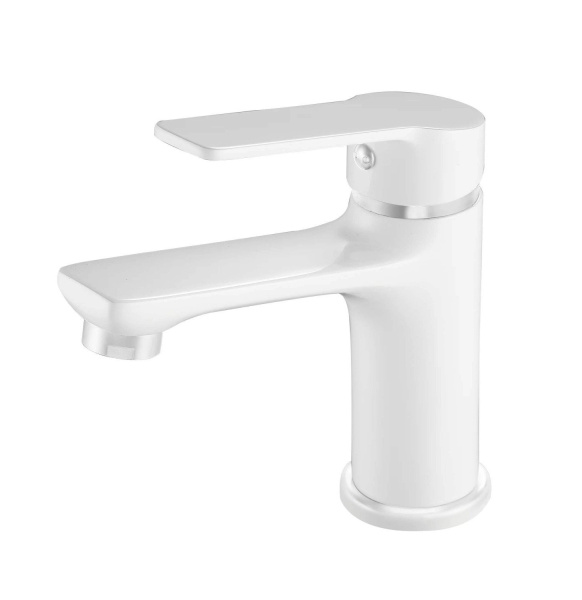 Смеситель для умывальника ESKO Singapore white Sl 26 врезной, однорычажн. белый