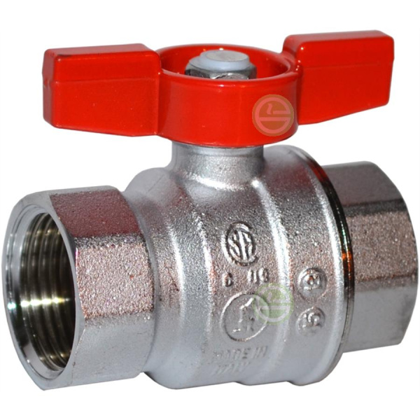 Кран шаровой латунь GIACOMINI R851х024 3/4", бабочка, вн/вн  