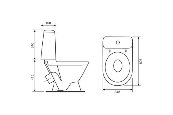 Унитаз компакт SANITA Лада Стандарт Белый S1 АКЦИЯ!    — купить унитаз в Кургане, цены в интернет-магазине «АкваТехника»