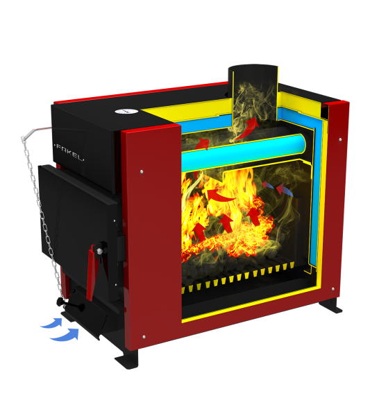Котел твердотопливный ТЕРМОКРАФТ  FAKEL, одноконтурный, 15кВт, 