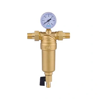 Фильтр промывной ViEiR JH155, 1", с манометром, металлический корпус