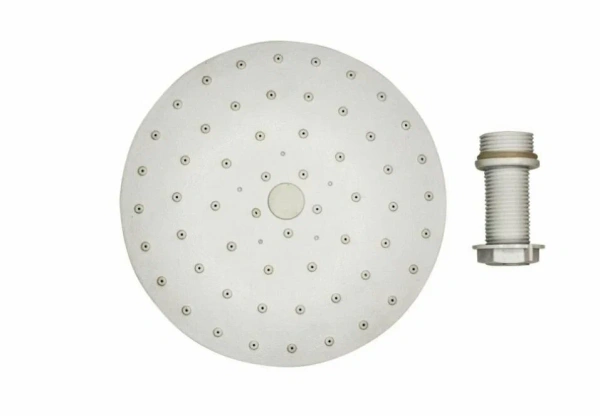 Тропический душ белый 140мм + диффузор с гайкой ERLIT