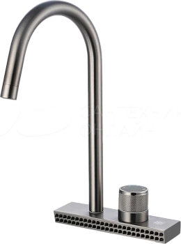 Смеситель для кухни РМС  SUS130PVD-017F  врезной, однорычажн. Нерж. сталь