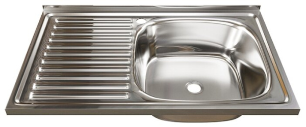 Мойка накладная MIXLINE  1 1/2" квадрат   500*500*160(0,4) 