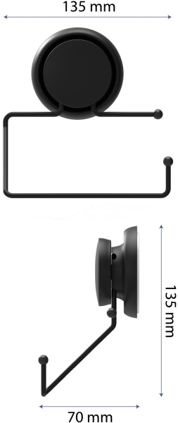 Держатель для туалетной бумаги FORA GRAFIT FOR-GRA 016  — купить сантехнику в Кургане, цены в интернет-магазине «АкваТехника»