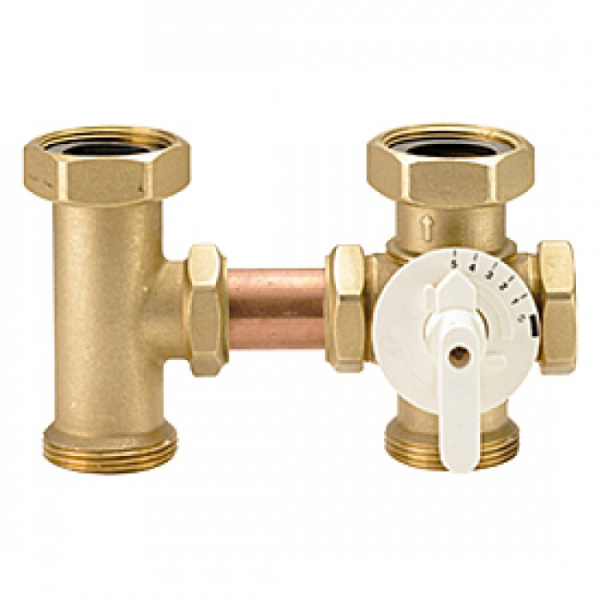 Блок быстрого монтажа с пререгулировкой трехходовым клапаном R296, термостатическим регулятором R462