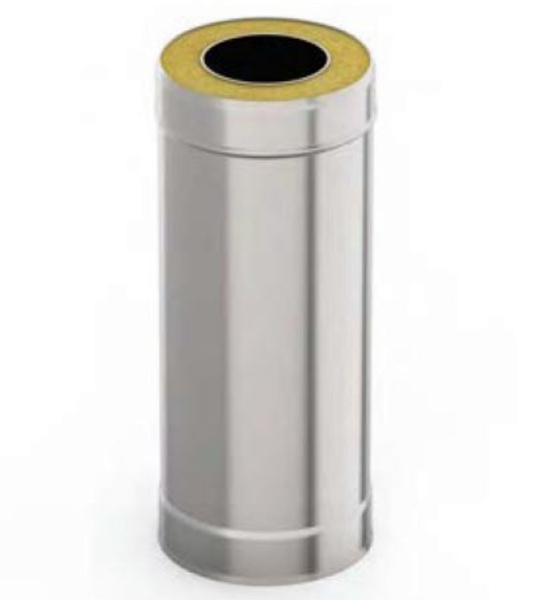 Сэндвич-труба УМК 130*200мм*0,5м 1,0мм/0,5мм нерж + нерж по конденсату 