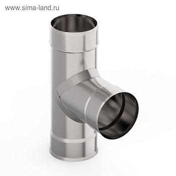 Тройник УМК 90° 130мм 1,0мм нержавеющая сталь 