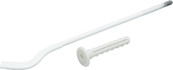 Кронштейн для алюминиевого радиатора   300мм  с анкером белый