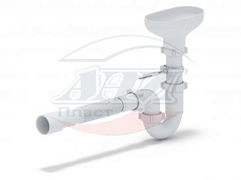 Сифон для раковины АНИ ПЛАСТ 1 1/2*40прямоточный с гофрой 40*40/50 DR0115 с разрывом струи АНИ ПЛАСТ
