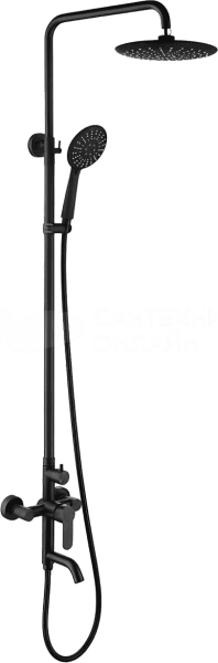 Душевая система FASHUN  А52401-7  однорычажн. cо смесителем с троп.душем черная(308)