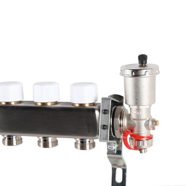 Коллектор из нержавеющей стали ROMMER   1"х3/4"х8 с расходомерами    — купить в Кургане, цены в интернет-магазине «АкваТехника»