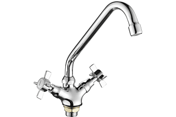 Смеситель для кухни FASHUN  А4124   двухвентильный, хром 