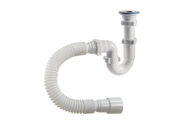 Сифон для раковины ОРИО S-41019 1,5 прямоточный с гибкой трубой 