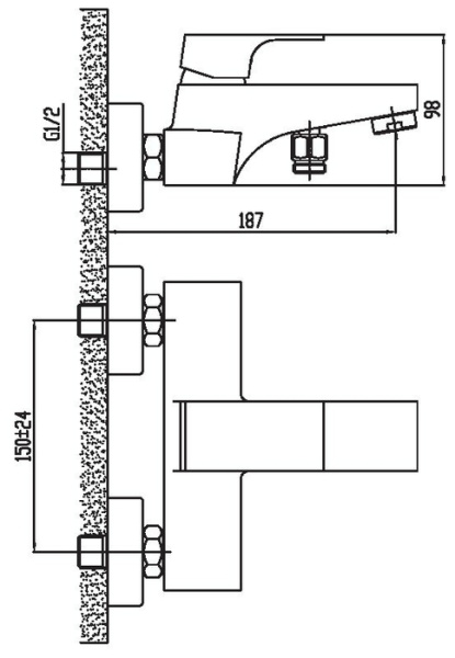 Смеситель для ванны ESKO Berlin BR 54  однорычажн. хром — купить смеситель для ванны в Кургане, цены в интернет-магазине «АкваТехника»