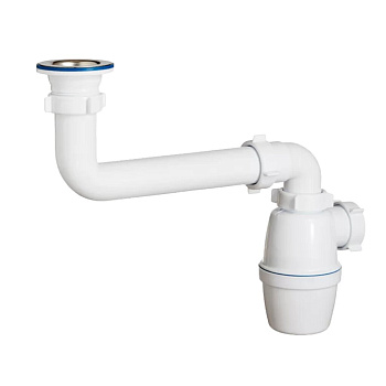 Сифон для раковины ОРИО К-4003  1 1/2х40 со смещенным сливом, без гофры