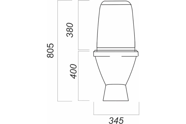 Унитаз компакт SANITA Кама Стандарт Белый S1    — купить унитаз в Кургане, цены в интернет-магазине «АкваТехника»