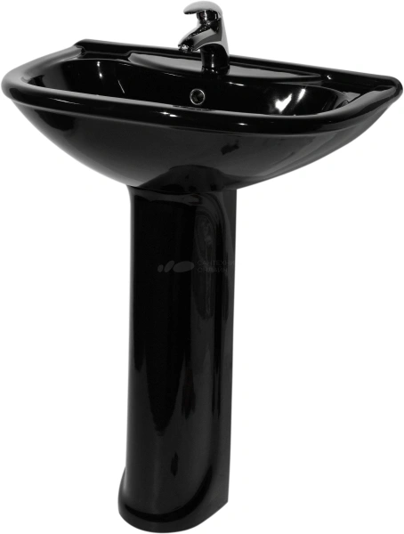 Умывальник СТАРЫЙ ОСКОЛ Престиж 63  с пьедесталом черная(308)