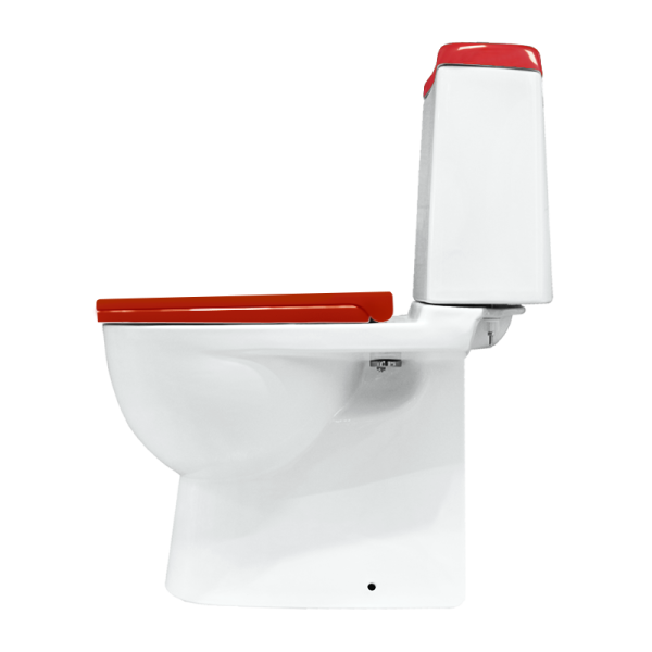 Унитаз компакт SANITA LUXE Best Color Red SL DM  белый  — купить унитаз в Кургане, цены в интернет-магазине «АкваТехника»