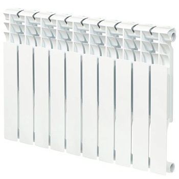 Радиатор Биметаллический AQUAPROM  11 секций, 500мм/80мм, 130Вт, белый