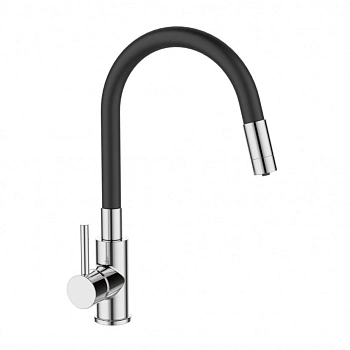 Смеситель для кухни GROSS AQUA ColorFlexPlus 3245609B  встраиваемый однорычажн. черная(308)