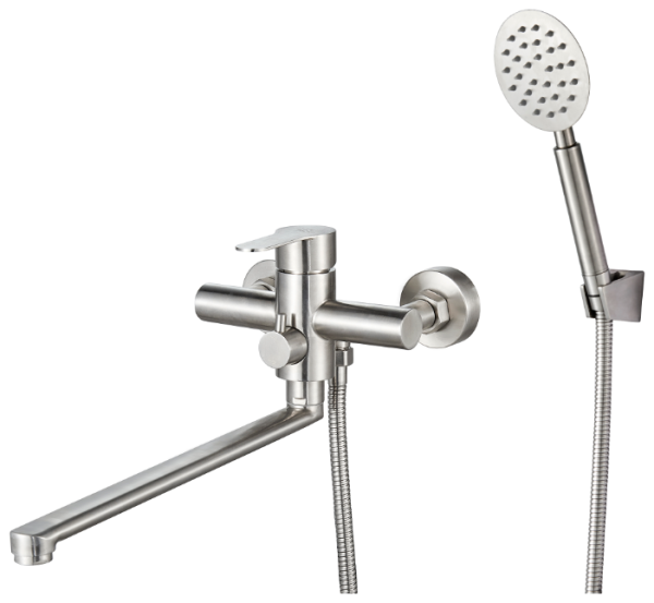 Смеситель для ванны РМС  SUS124-006EP  однорычажн. Нерж. сталь