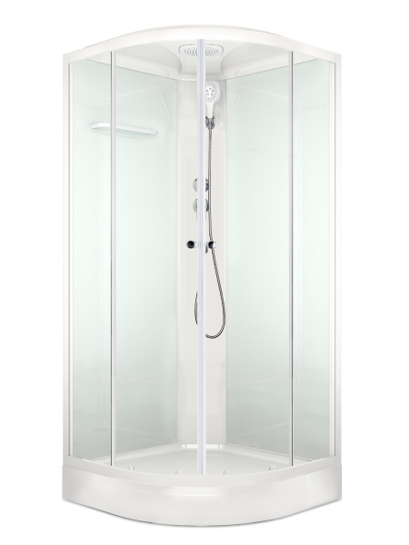 Душевая кабина DOMANI-Spa Delight Slim 99 Black  90*90*218 низк поддон, ч/стен, т/стен, б/эл